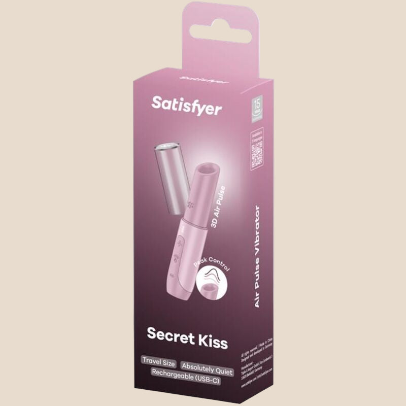 SATISFYER - ESTIMULADOR DE CLITÓRIS SECRET KISS WAVE ROSA-5