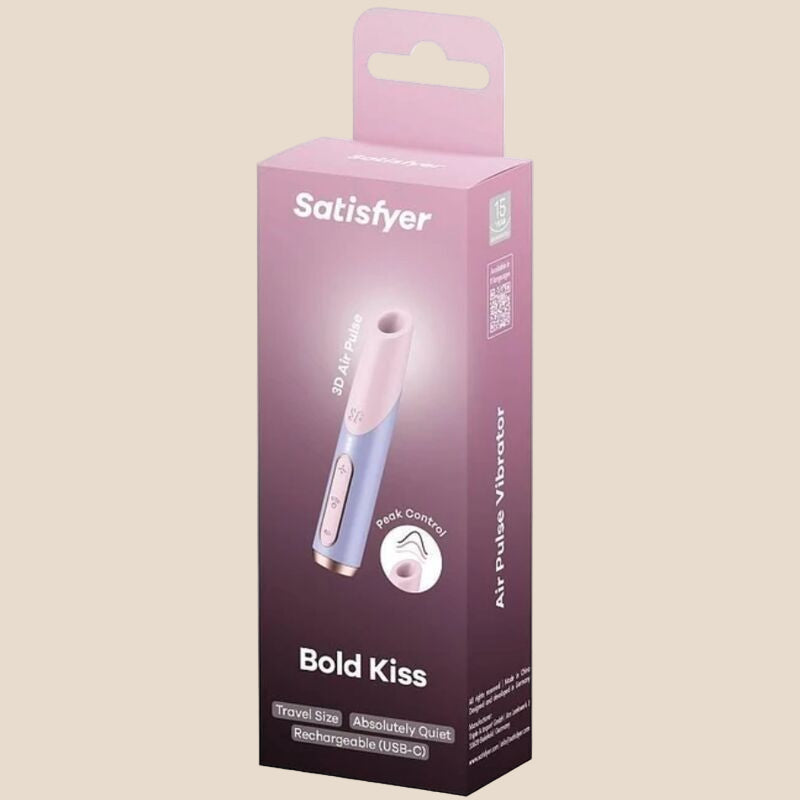 SATISFYER - ESTIMULADOR DE CLITÓRIS BOLD KISS WAVE ROSA / VIOLETA-1
