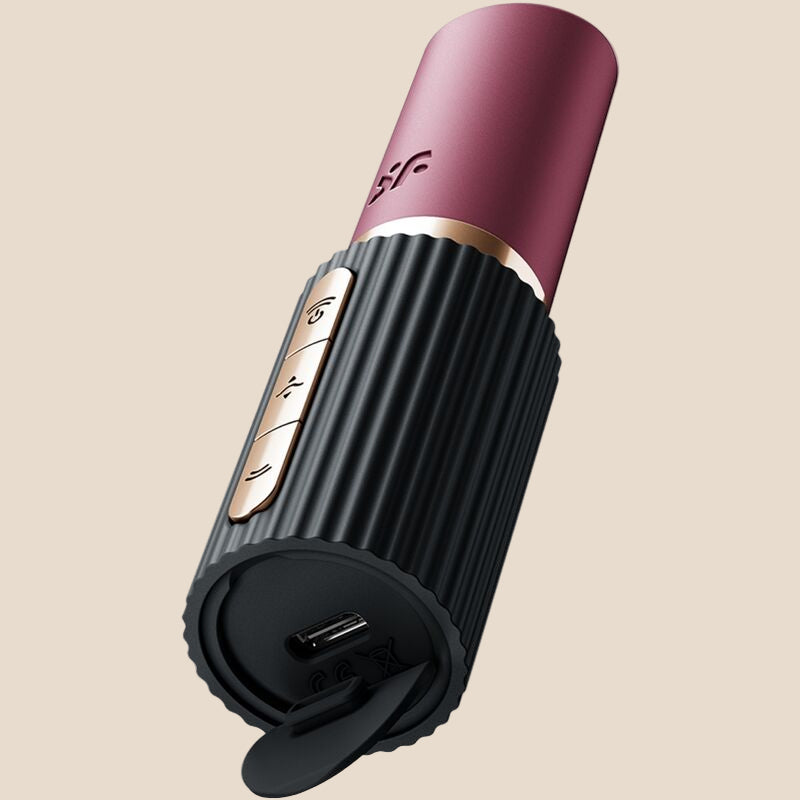 SATISFYER - PRO 2 KISS WAVE ESTIMULADOR DE CLITÓRIS GARNET / PRETO-0