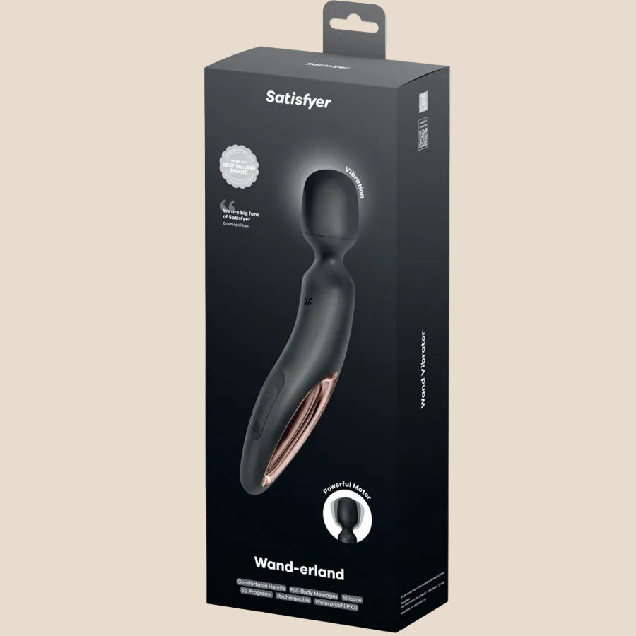 SATISFYER - WAND ERLAND MASSAGEADOR VIBRATÓRIO PRETO-4