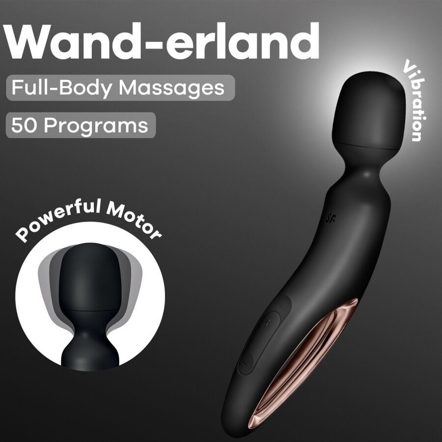 SATISFYER - WAND ERLAND MASSAGEADOR VIBRATÓRIO PRETO-5