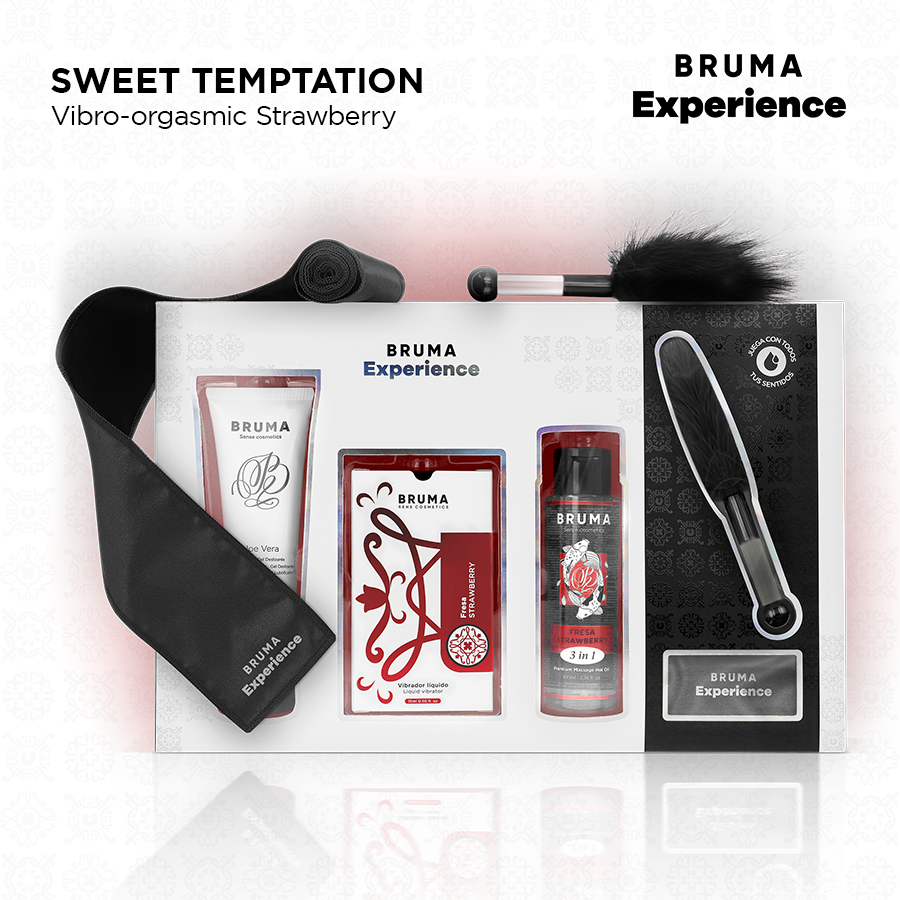 BRUMA XPERIENCE - KIT DE TENTAÇÃO VIBRO-ORGÁSMICA DE MORANGO DOCE-1