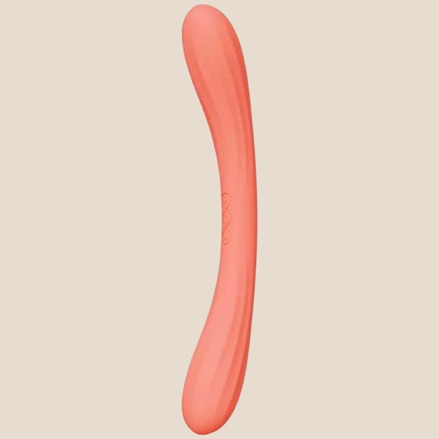 LELO - BOOMERANG VIBRADOR DE PONTA DUPLA VERMELHO CORAL-1