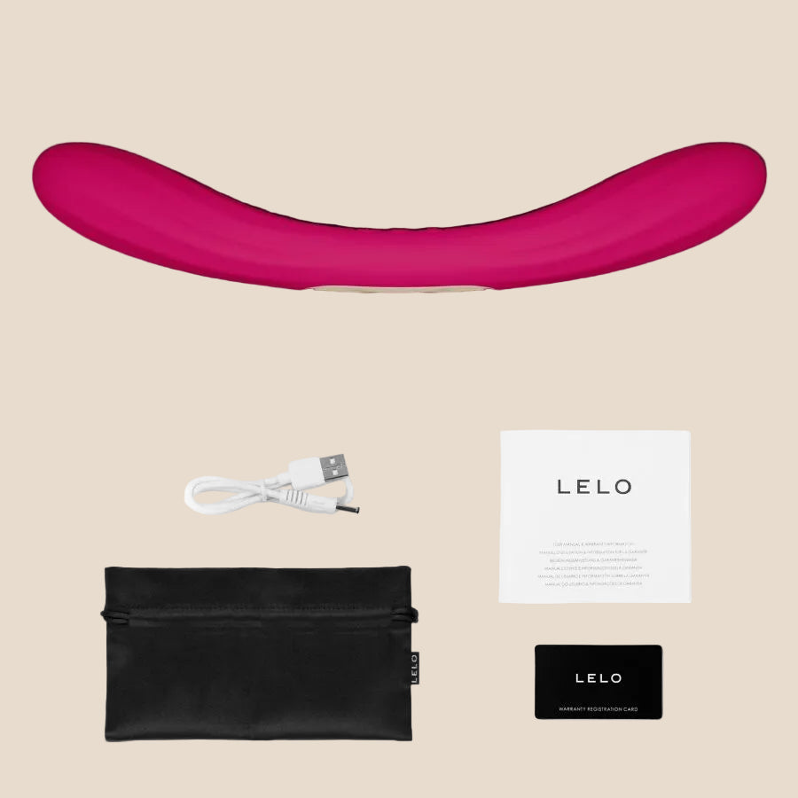 LELO - BOOMERANG VIBRADOR DE PONTA DUPLA CEREJA-2