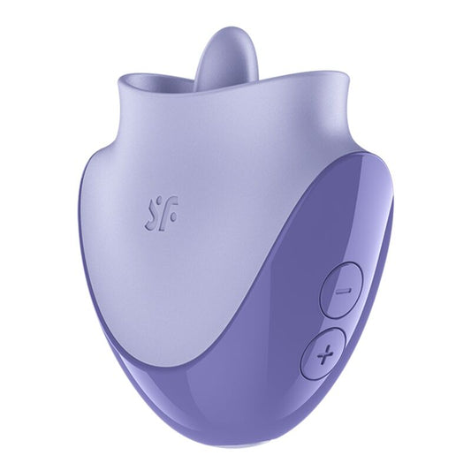 SATISFYER - TONGUE DANCER ESTIMULADOR CLITORIANO COM VIBRAÇÃO E PULSAÇÕES LILÁS-0