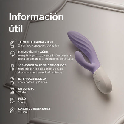 LELO - INA TWIST VIBRADOR DUPLO COELHO PARA PONTO G E CLITÓRIS LAVANDA-8