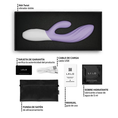 LELO - INA TWIST VIBRADOR DUPLO COELHO PARA PONTO G E CLITÓRIS LAVANDA-5
