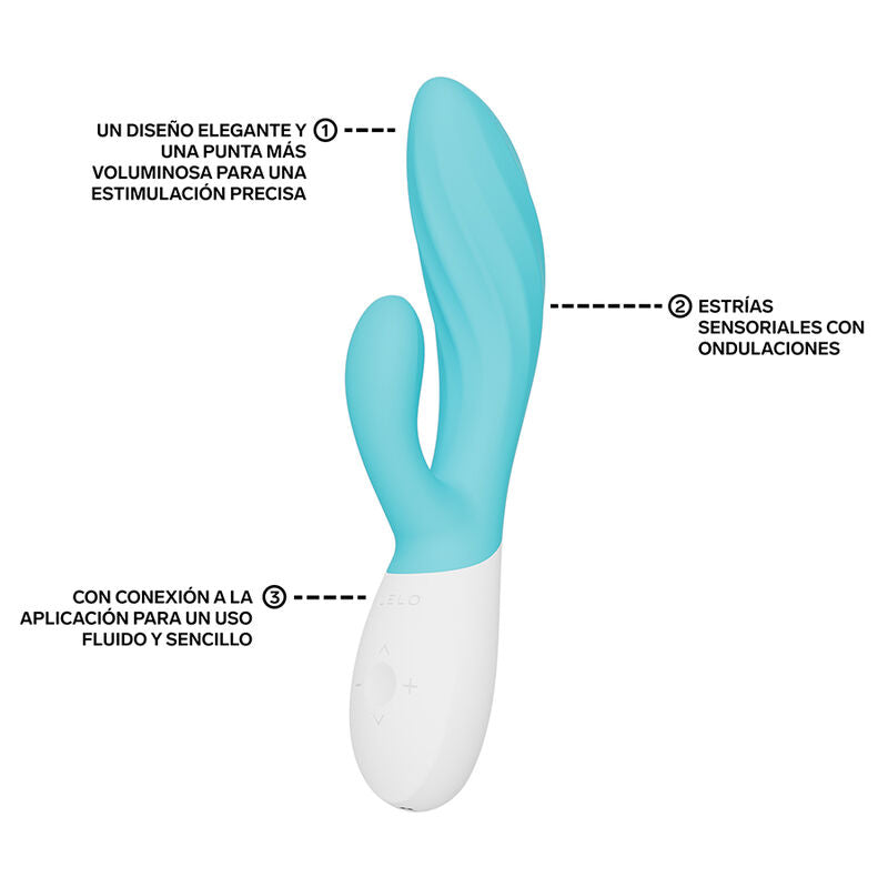 LELO - INA TWIST VIBRADOR DUPLO COELHO PARA PONTO G E CLITÓRIS AZUL-2