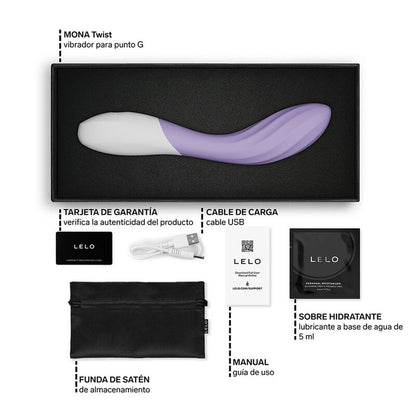 LELO - MONA TWIST VIBRADOR DE PONTO G RECARREGÁVEL COM CONTROLE POR APLICATIVO LAVANDA-5