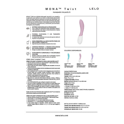 LELO - MONA TWIST VIBRADOR DE PONTO G RECARREGÁVEL COM CONTROLE POR APLICATIVO LAVANDA-7