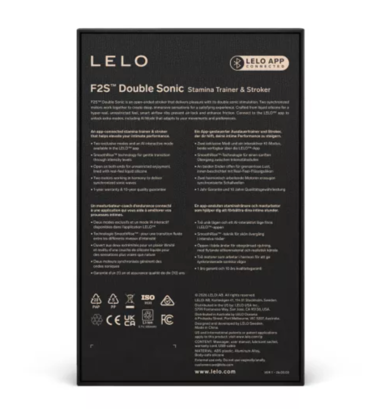 LELO - F2S DUPLO SÔNICO MASCULINO COM DUPLA ESTIMULAÇÃO SÔNICA VERMELHO-3