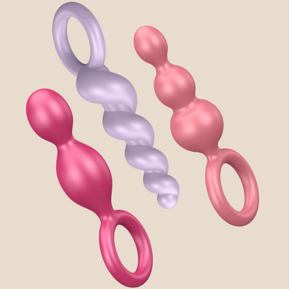 SATISFYER - CONJUNTO DE PLUGS ANAIS 3 PCS TRICOLOR-0