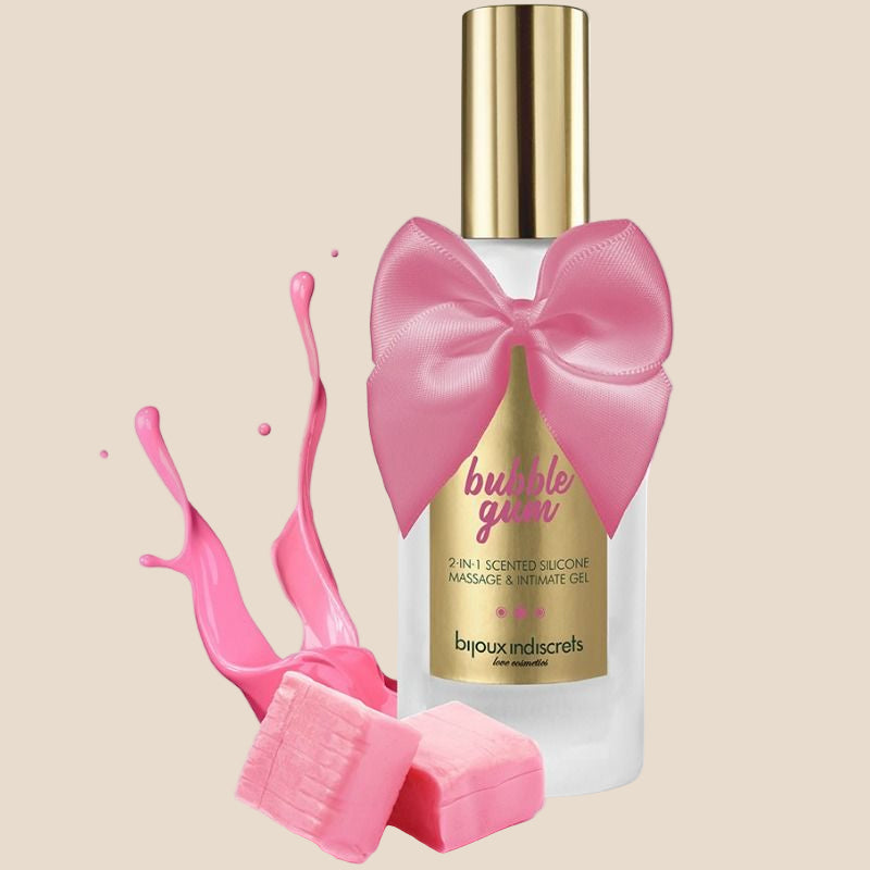 BIJOUX - BUBBLE GUM GEL 2 EM 1 SILICONE GOMA DE MORANGO 100 ML-0