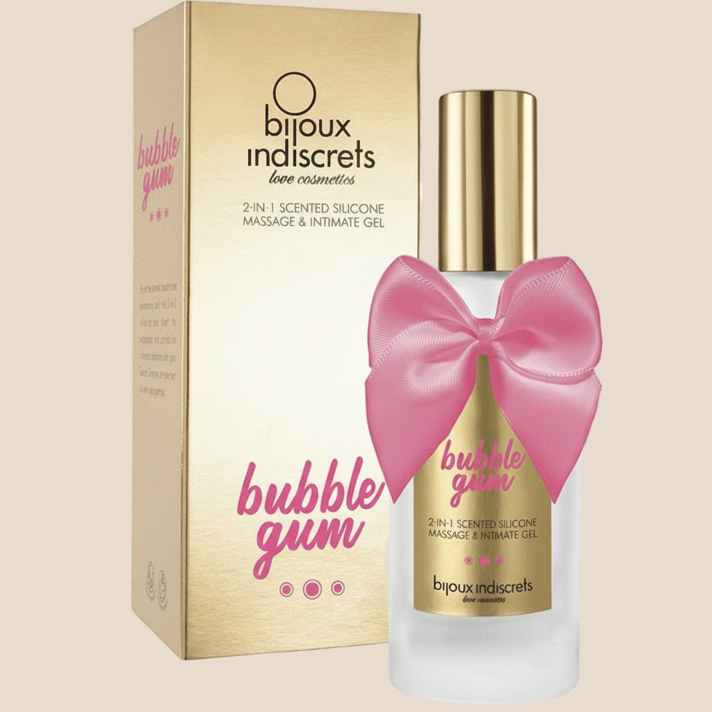 BIJOUX - BUBBLE GUM GEL 2 EM 1 SILICONE GOMA DE MORANGO 100 ML-1